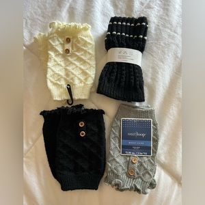 4 Pairs of Boot Cuffs, New Condition With and Without Tags